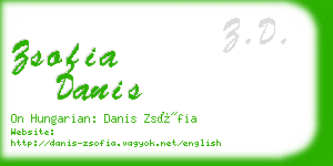 zsofia danis business card